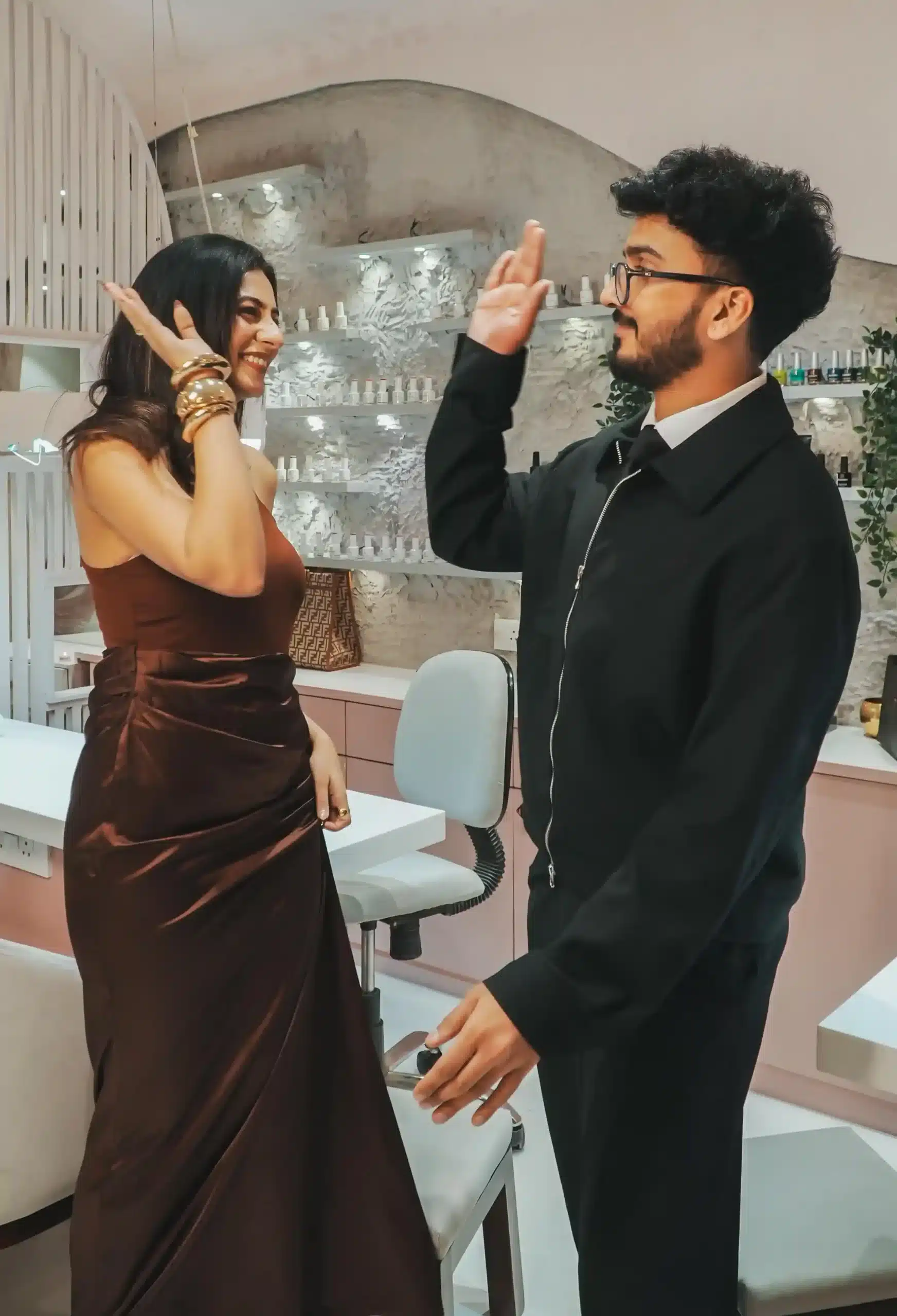 Shivali Rijhwani and Dhrupad Jain, founders of Bellissimo Nail Studio
